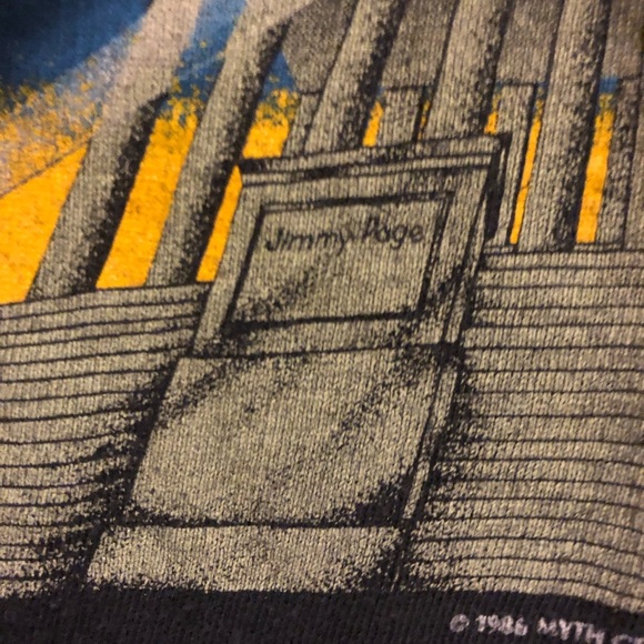 VINTAGE LED ZEPPELIN Altered Black Graphic Tee Top L XL Original Concert T Shirt - Picture 5 of 16